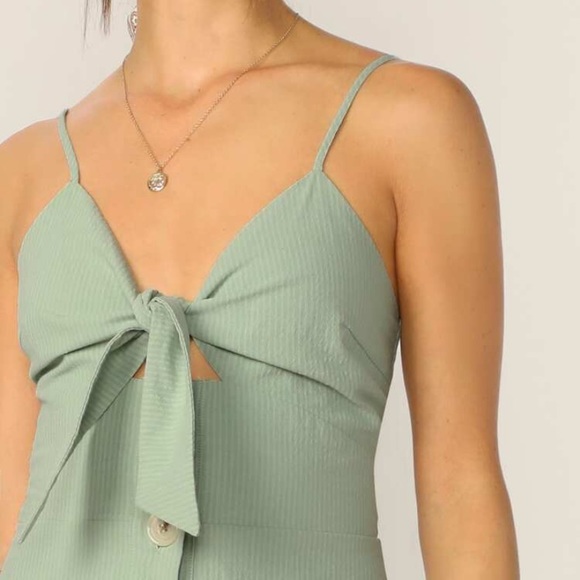 XS Shein Knot Front Peekaboo Cami Dress - Picture 6 of 6